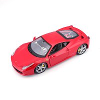Bburago - RACE+PLAY, Ferrari 458 Italia, červená, 1:24