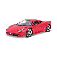 Bburago - RACE+PLAY, Ferrari 458 Italia, červená, 1:24