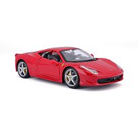 Bburago - RACE+PLAY, Ferrari 458 Italia, červená, 1:24