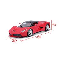 Bburago - RACE+PLAY, Ferrari LaFerrari, červená, 1:24