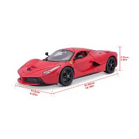 Bburago - RACE+PLAY, Ferrari LaFerrari, červená, 1:18