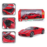 Bburago - RACE+PLAY, Ferrari 458 Speciale, červená, 1:18