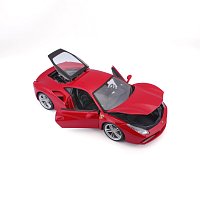 Bburago - RACE+PLAY, Ferrari 488 GTB, červená, 1:18