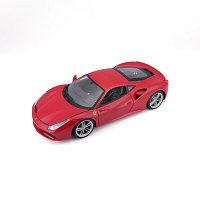 Bburago - RACE+PLAY, Ferrari 488 GTB, červená, 1:18