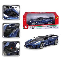 Bburago - RACE+PLAY,Ferrari FXX-K EVO, modrá, 1:18
