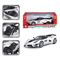 Bburago - RACE+PLAY, Ferrari FXX-K EVO, bílá-černá, 1:18