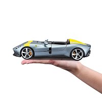 Bburago - RACE+PLAY, Ferrari Monza SP1, stříbrná, 1:18