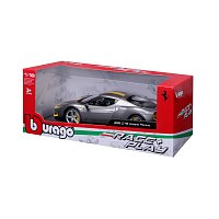 Bburago - RACE+PLAY, Ferrari 296 GTB ASSETTO FIORANO, šedá metalíza, 1:18