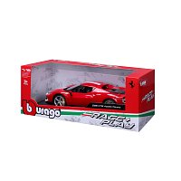 Bburago - RACE+PLAY, Ferrari 296 GTB ASSETTO FIORANO, červená, 1:18