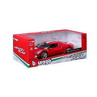 Bburago - RACE+PLAY, Ferrari 296 GTB ASSETTO FIORANO, červená, 1:18