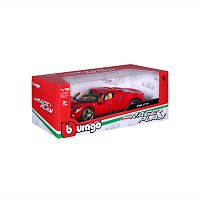 Bburago - RACE+PLAY, Ferrari 296 GTB, červená, 1:18