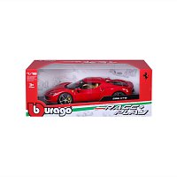 Bburago - RACE+PLAY, Ferrari 296 GTB, červená, 1:18
