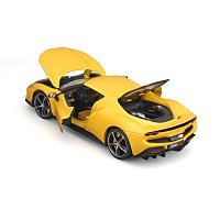 Bburago - RACE+PLAY, Ferrari 296 GTB, žlutá, 1:18