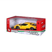 Bburago - RACE+PLAY, Ferrari 296 GTB, žlutá, 1:18