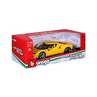 Bburago - RACE+PLAY, Ferrari 296 GTB, žlutá, 1:18