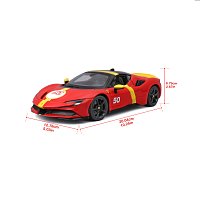 Bburago - RACE+PLAY, Ferrari SF90 STRADALE ASSETTO FIORANO, červená 1:18