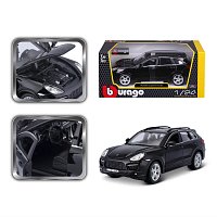 Bburago - Auta HOBBY, Porsche Cayenne Turbo, černá, 1:24