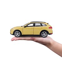 Bburago - Auta HOBBY, Porsche Cayenne Turbo, žlutá, 1:24