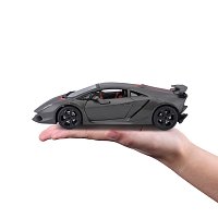 Bburago - Auta HOBBY, Lamborghini Sesto Elemento, šedá metalíza, 1:24