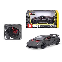 Bburago - Auta HOBBY, Lamborghini Sesto Elemento, šedá metalíza, 1:24