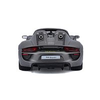 Bburago - Auta HOBBY, Porsche 918 Spyder, šedá metalíza, 1:24