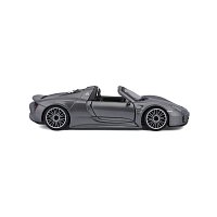 Bburago - Auta HOBBY, Porsche 918 Spyder, šedá metalíza, 1:24