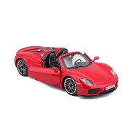 Bburago - Auta HOBBY, Porsche 918 Spyder, červená, 1:24