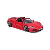 Bburago - Auta HOBBY, Porsche 918 Spyder, červená, 1:24