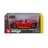 Bburago - Auta HOBBY, Porsche 918 Spyder, červená, 1:24