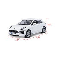 Bburago - Auta HOBBY, Porsche Macan, bílá, 1:24