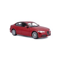 Bburago - Auta HOBBY, Alfa Romeo Giulia, červená metalíza, 1:24