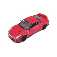 Bburago - Auta HOBBY, 2017 Nissan GT-R, červená, 1:24