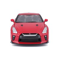 Bburago - Auta HOBBY, 2017 Nissan GT-R, červená, 1:24