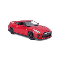 Bburago - Auta HOBBY, 2017 Nissan GT-R, červená, 1:24