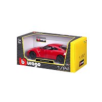 Bburago - Auta HOBBY, 2017 Nissan GT-R, červená, 1:24