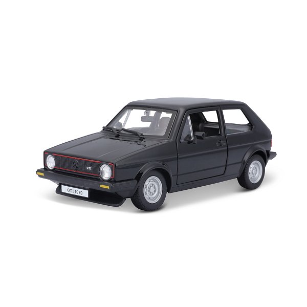 Bburago - Auta HOBBY, Volkswagen Golf Mk1 GTI (1979), černá, 1:24