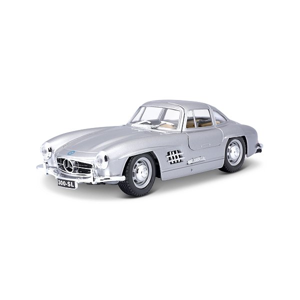 Bburago - Auta HOBBY, Mercedes-Benz 300 SL (1954), stříbrná, 1:24