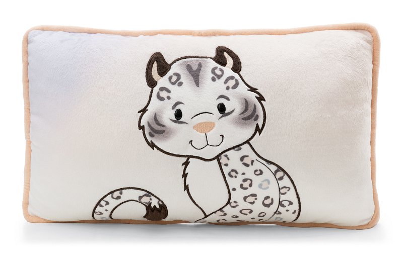 NICI GREEN Polštář sněžný leopard Eleni Snowbell 43x25 cm