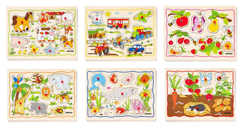 Displ. 12ks - Puzzle na desce ´´Dětské motivy´´