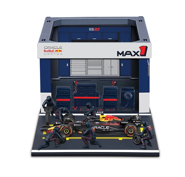 Bburago - Formula Racing F1 Pit Pass set - Oracle Red Bull Racing RB21 (2025) #1 M. Verstappen, 1:43