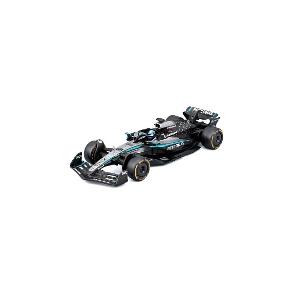 Bburago - RACE F1 v dekorativním boxu, Mercedes-AMG Petronas W16 (2025), #63 George Russell, 1:43