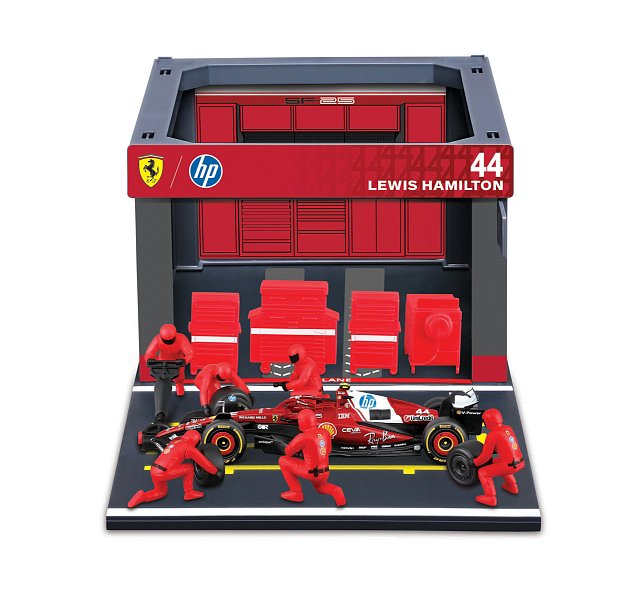Bburago - Formula Racing F1 Pit Pass set - Ferrari SF-25 (2025), #44 Lewis Hamilton, 1:43