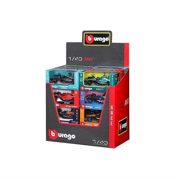Bburago - RACE Formule F1 (2024), display 24ks, 1:43, assort