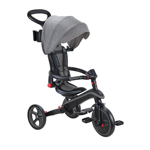 Tříkolka Globber Explorer Trike Foldable 4v1, černo-šedá