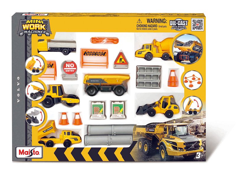 Maisto - Hrací sada - Mini Work Machines Volvo