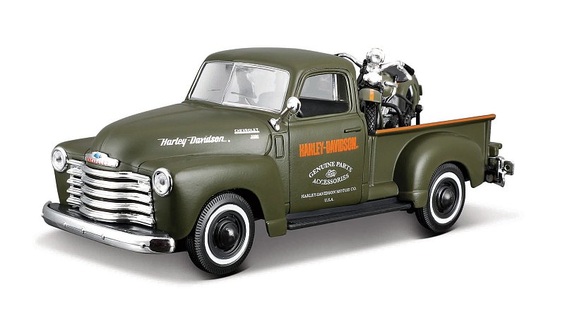 Maisto - Harley-Davidson®1:25 1950 Chevrolet® 3100™ Pickup + 1:24 1936 EL Knucklehead