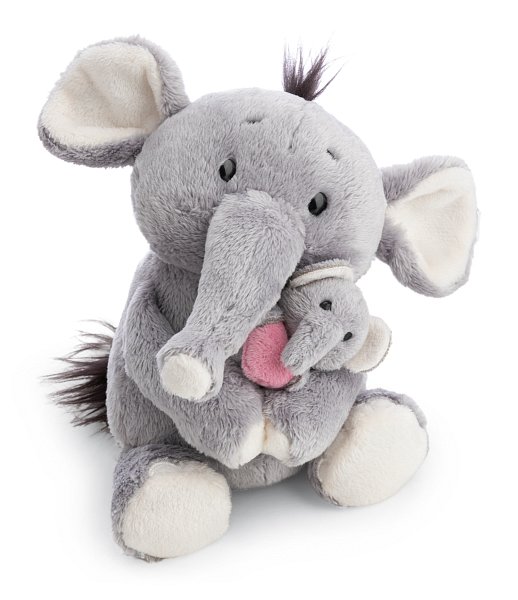NICI plyš Slon 20 cm s mládětem 6 cm - Little & Me