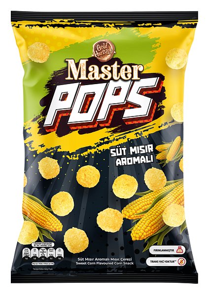 Master Pops - Kukuřičný snack s příchutí sladké kukuřice, 90 g