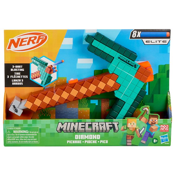 HASBRO - Nerf Minecraft diamantový krumpáč