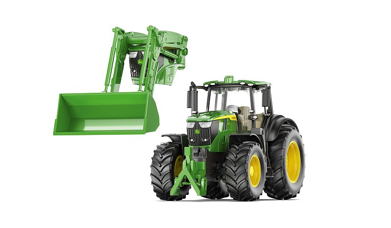 SIKU Farmer - traktor John Deere s odnímatelným předním nakladačem